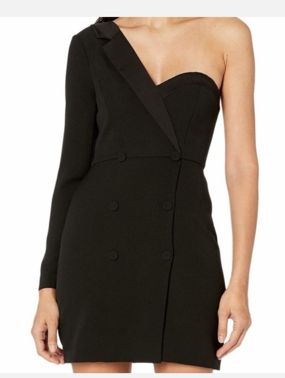 Bcbgmaxazria Tuxedo One Sleeve Minidress